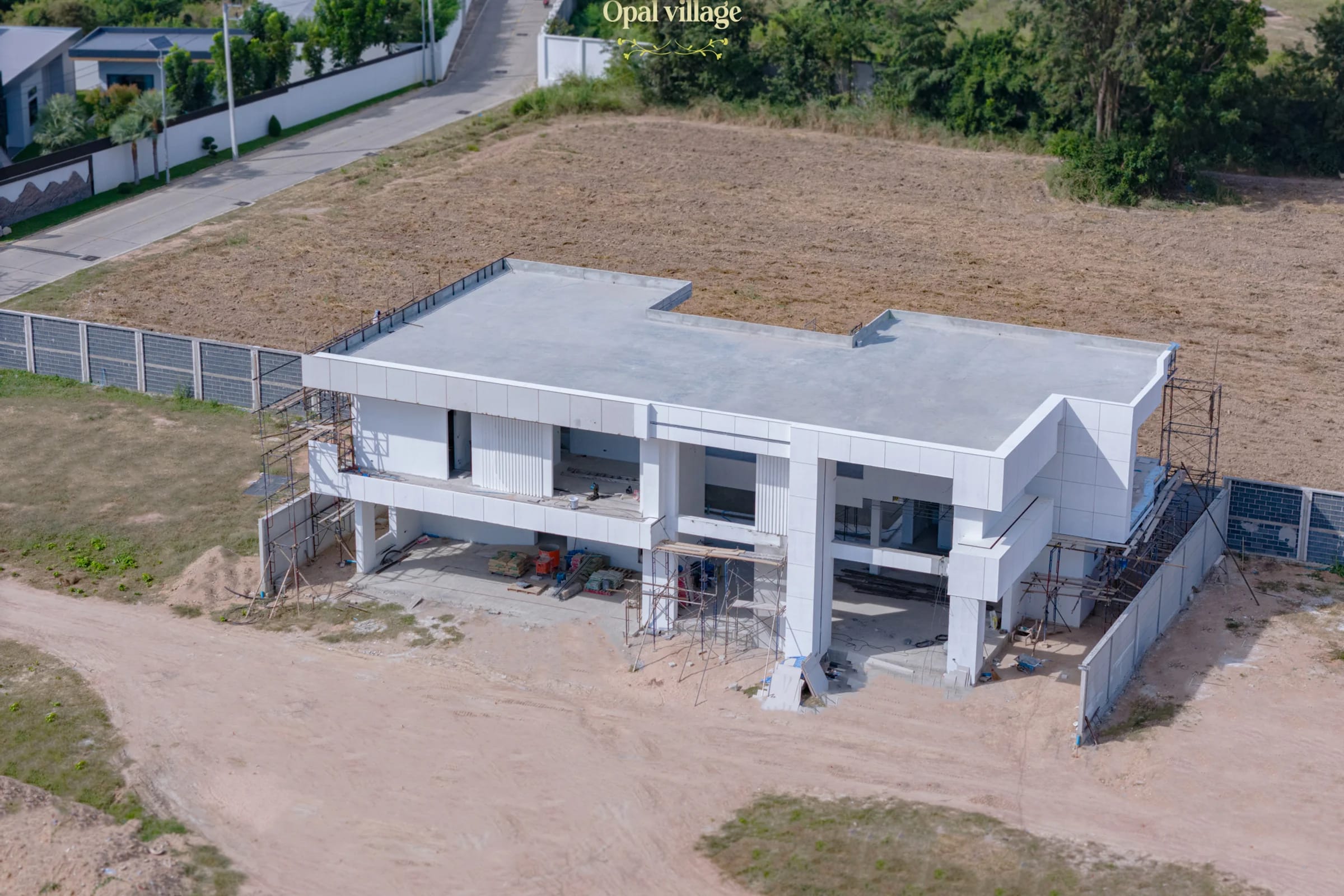 Final finishing works underway across all 8 villas